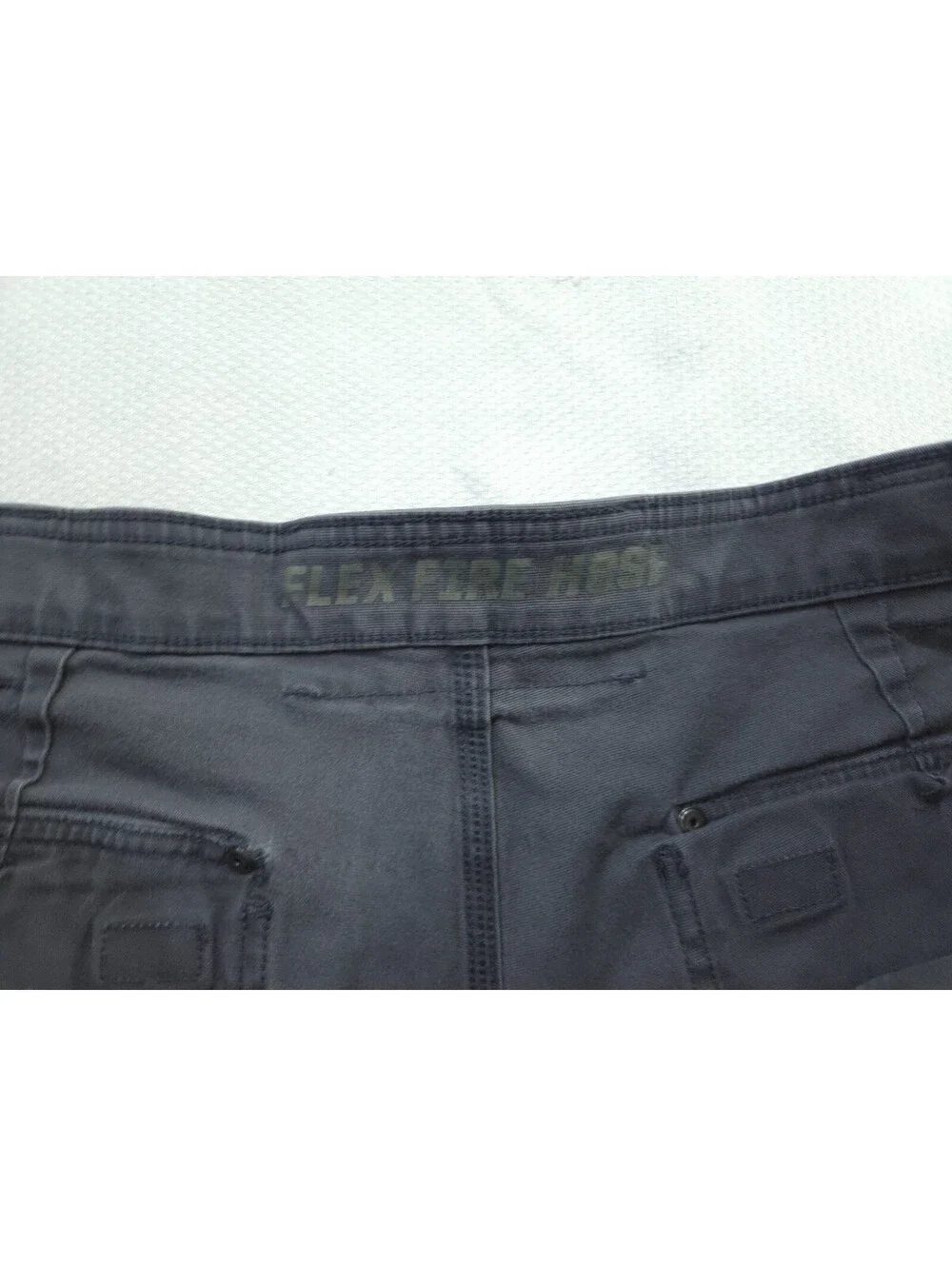 Duluth Trading Co Mens 40 Gray Flex Fire Hose Cargo Shorts Relaxed Fit Work